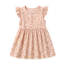 Baby Girls Blush Pink Floral Flutter Sleeve Dress