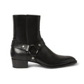 Men’s Black Leather Ankle Boots – Pointed Toe Side Zip Casual Boots