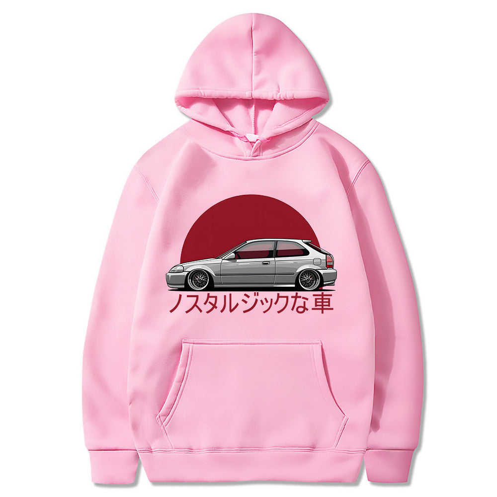 Men’s Cartoon Print Hoodie – Casual Sports Sweatshirt, Long Sleeve Pullover