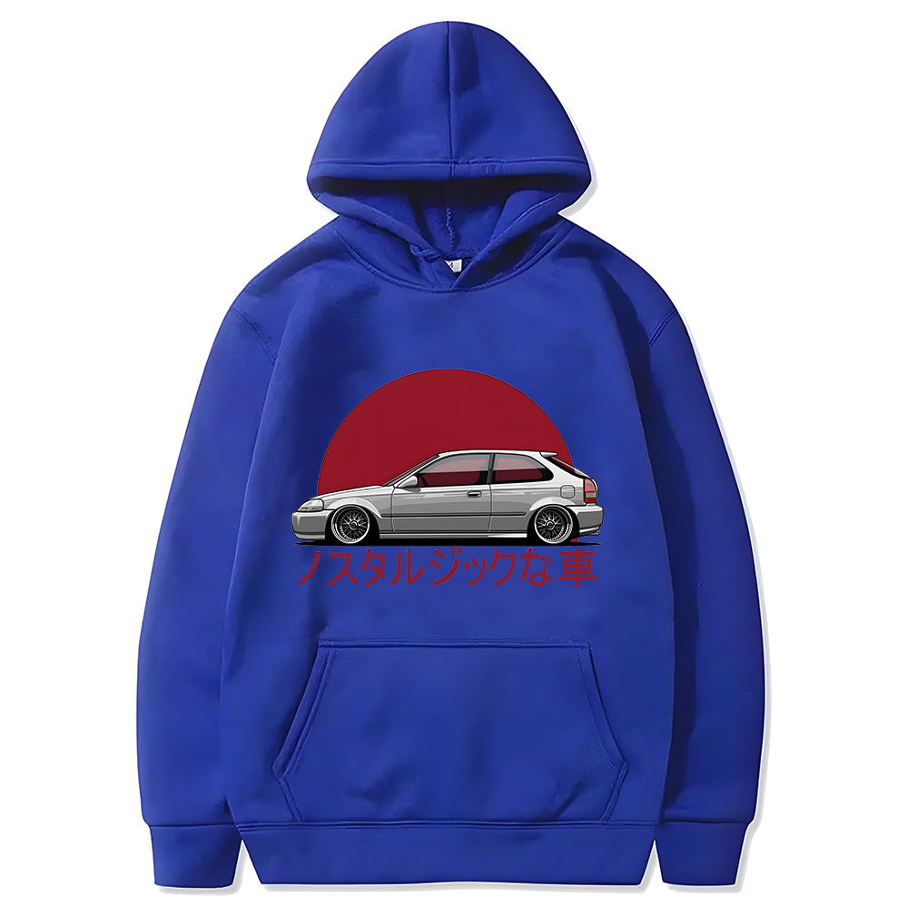 Men’s Cartoon Print Hoodie – Casual Sports Sweatshirt, Long Sleeve Pullover