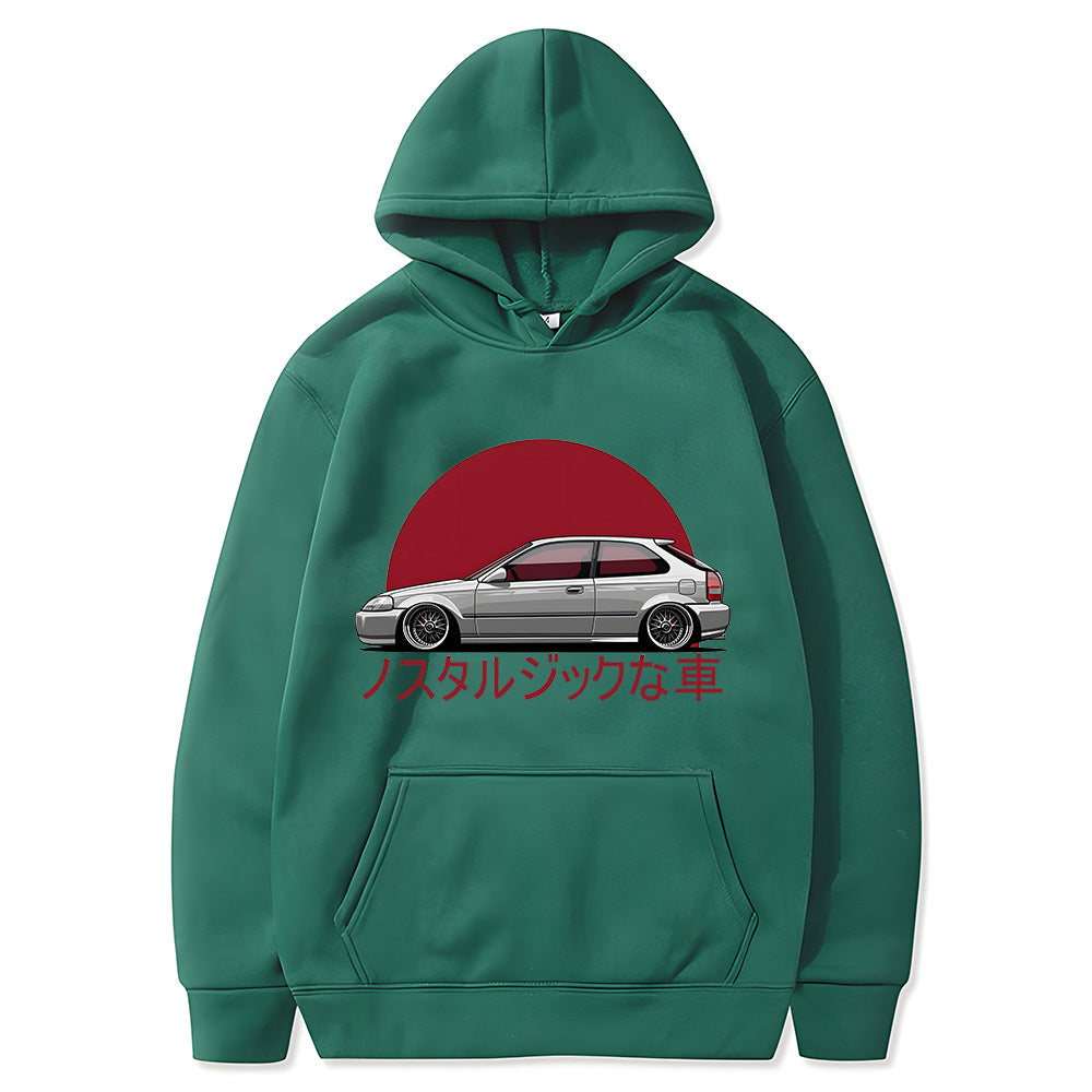 Men’s Cartoon Print Hoodie – Casual Sports Sweatshirt, Long Sleeve Pullover