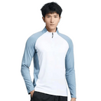 Men’s Half Zip Training Shirt – Quick Dry Long Sleeve Sun Protection Running Top