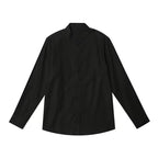 Black long-sleeve shirt on a white background