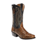 Men’s Patchwork Slip-On Boots – Round Toe Casual Low Heel Boots
