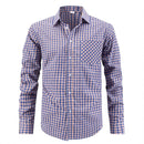 Blue and white checkered shirt on a white background