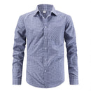 Blue and white checkered shirt on a white background