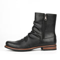 Men's Side Zip Ankle Boots – Solid Color Casual Low-Cut Boots
