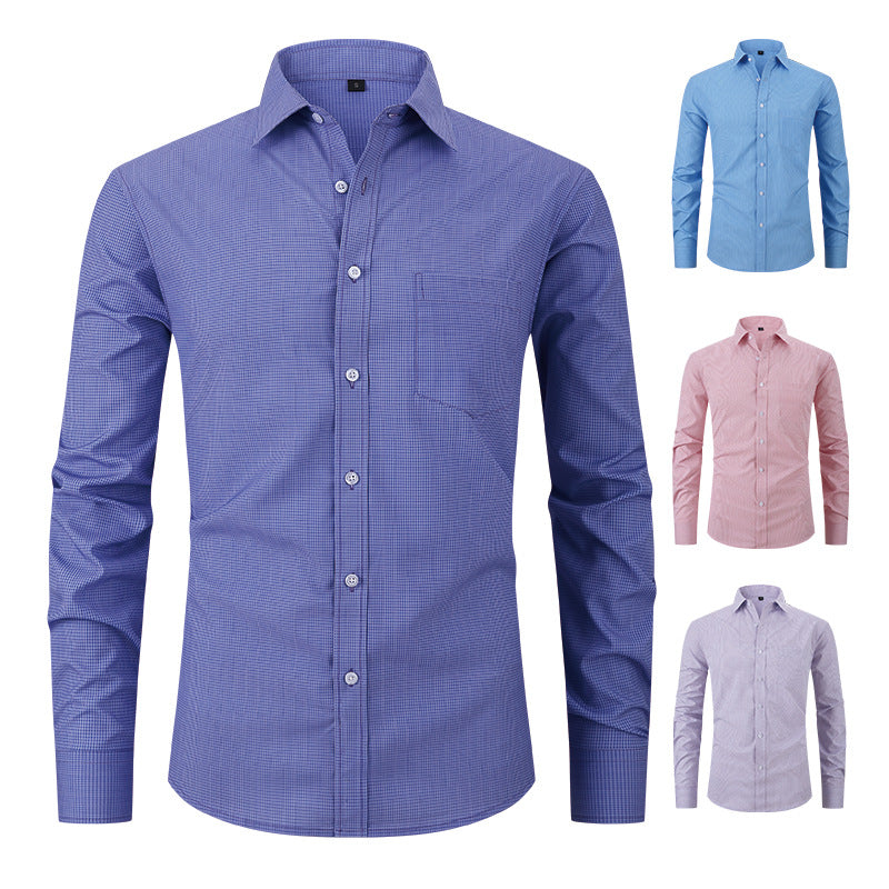 Men’s Slim Fit Plaid Dress Shirt – Long Sleeve Button Down Smart Casual Top