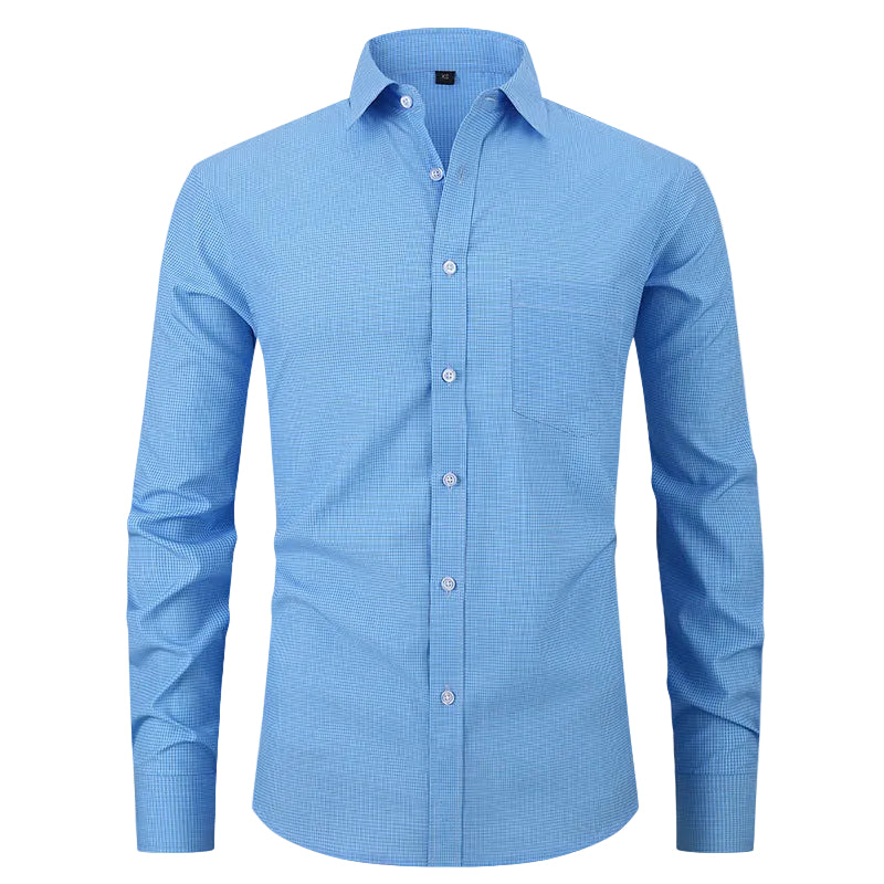 Blue checkered shirt on a white background