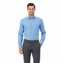 Blue checkered shirt on a white background