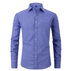 Blue checkered shirt on a white background