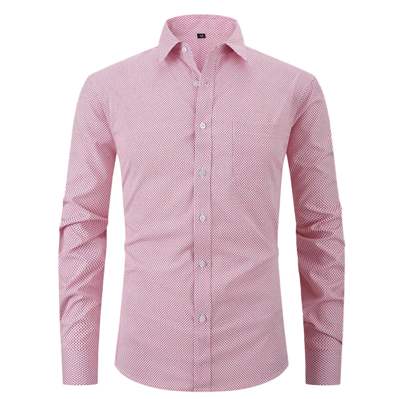 Pink checkered shirt on a white background