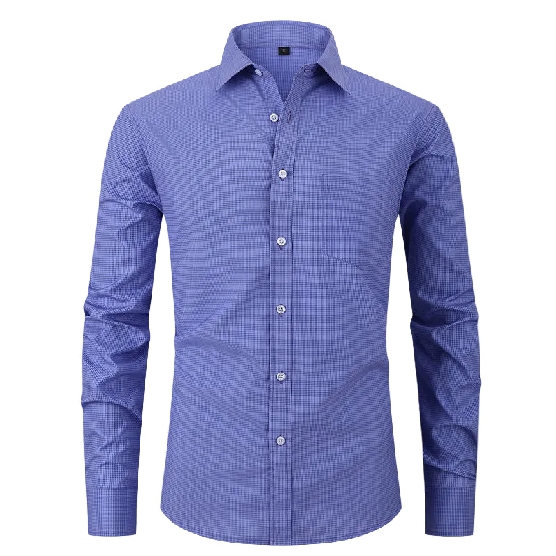 Blue checkered shirt on a white background
