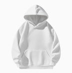 Men’s Solid Color Hooded Sweatshirt – Fleece Lined Pullover Hoodie, Loose Fit