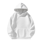 Men’s Solid Color Hooded Sweatshirt – Fleece Lined Pullover Hoodie, Loose Fit