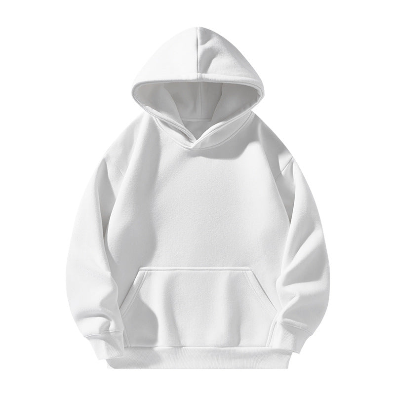 Men’s Solid Color Hooded Sweatshirt – Fleece Lined Pullover Hoodie, Loose Fit