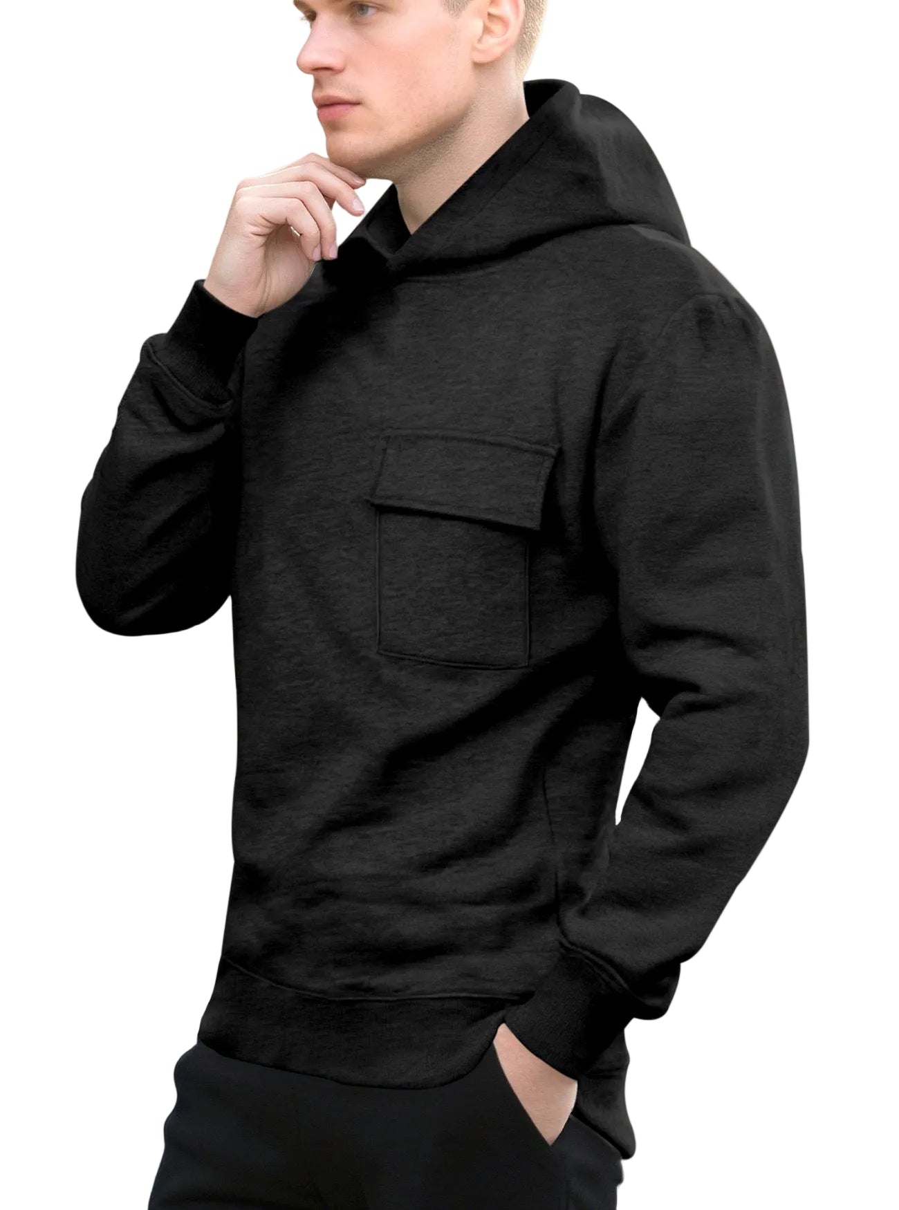 Men’s Striped Hooded Sweatshirt – Casual Slim Fit Pullover Hoodie, Long Sleeve