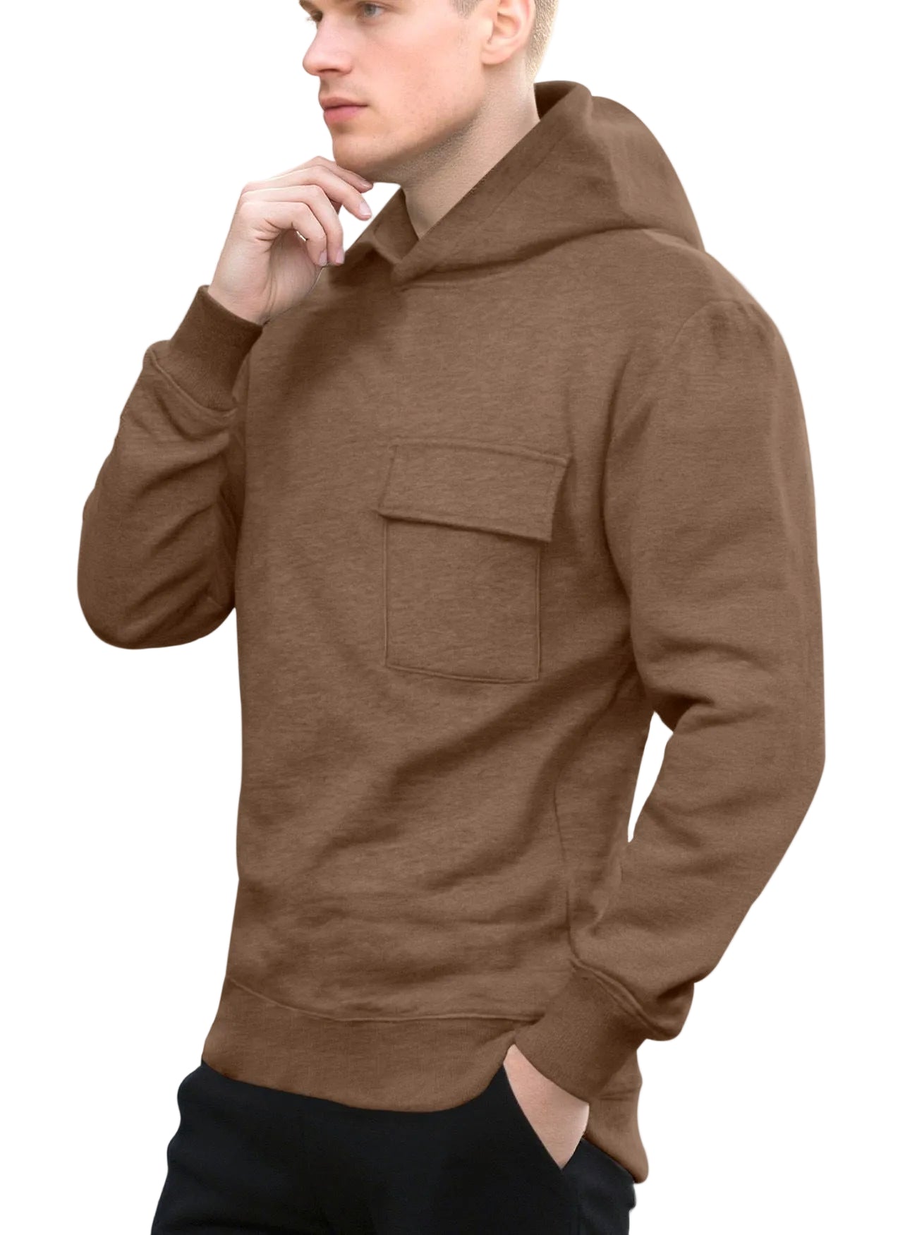 Men’s Striped Hooded Sweatshirt – Casual Slim Fit Pullover Hoodie, Long Sleeve