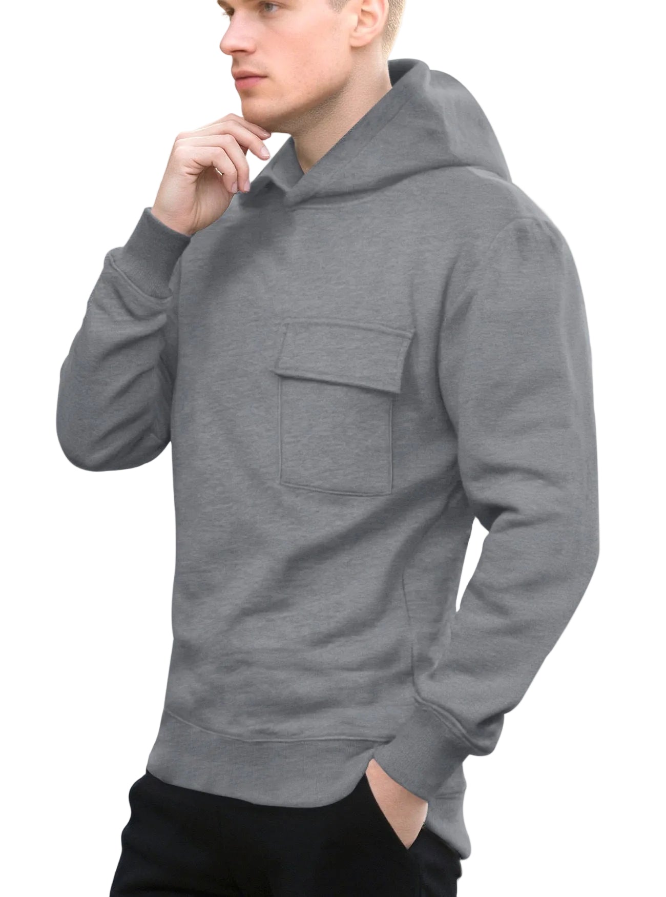 Men’s Striped Hooded Sweatshirt – Casual Slim Fit Pullover Hoodie, Long Sleeve