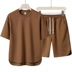 Men’s Summer 2-Piece Tracksuit Set – Short Sleeve T-Shirt & Shorts, Casual Loose Fit