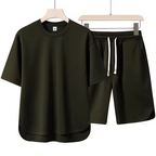 Men’s Summer 2-Piece Tracksuit Set – Short Sleeve T-Shirt & Shorts, Casual Loose Fit