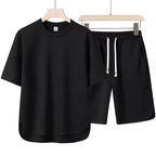 Men’s Summer 2-Piece Tracksuit Set – Short Sleeve T-Shirt & Shorts, Casual Loose Fit
