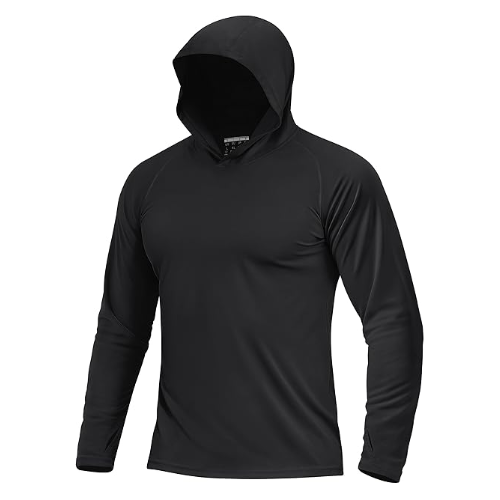 Men’s UPF 50+ Sun Protection Hoodie – Lightweight Long Sleeve UV Fishing & Hiking Shirt