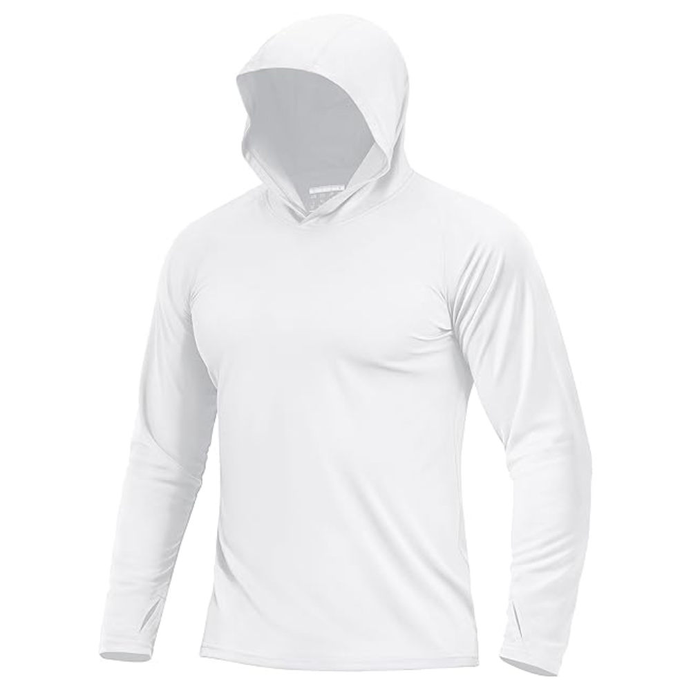 Men’s UPF 50+ Sun Protection Hoodie – Lightweight Long Sleeve UV Fishing & Hiking Shirt