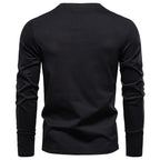 Black long-sleeve shirt on a white background
