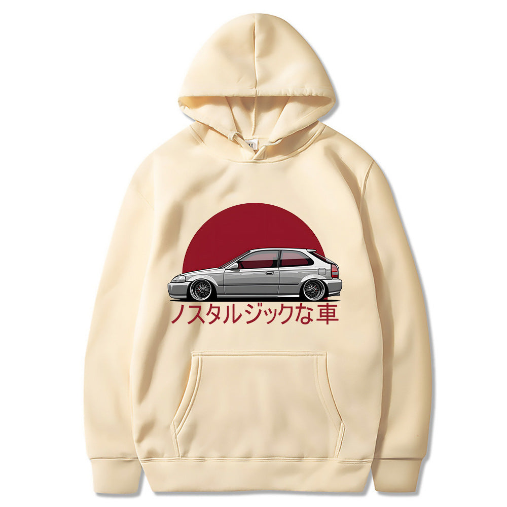 Men’s Cartoon Print Hoodie – Casual Sports Sweatshirt, Long Sleeve Pullover